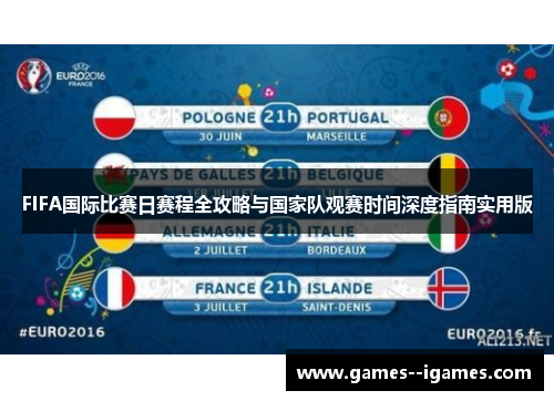 FIFA国际比赛日赛程全攻略与国家队观赛时间深度指南实用版 FIFA国际比赛日赛程全攻略与国家队观赛时间深度指南实用版
